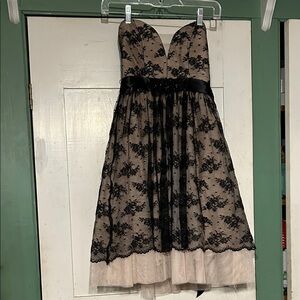 Vintage B Darlin Strapless Dress Ex Cond Semi-Formal Fit N Flare Y2K Prom Party